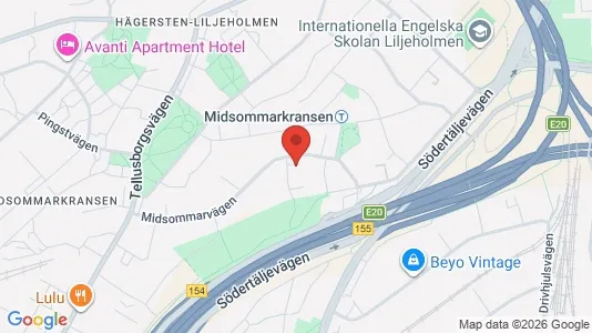 Bostadsrätter till salu i Söderort - kort over placeringen