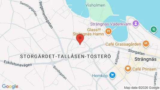 Bostadsrätter till salu i Strängnäs - kort over placeringen