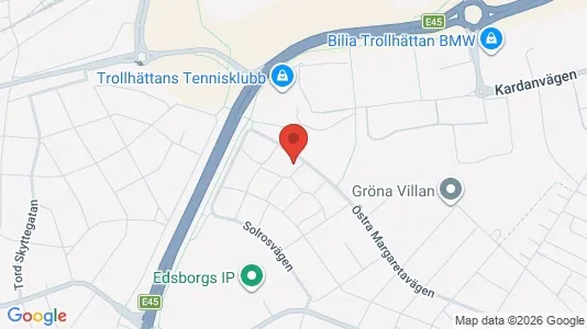 Lägenheter att hyra i Trollhättan - kort over placeringen