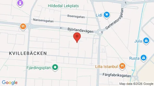 Bostadsrätter till salu i Lundby - kort over placeringen