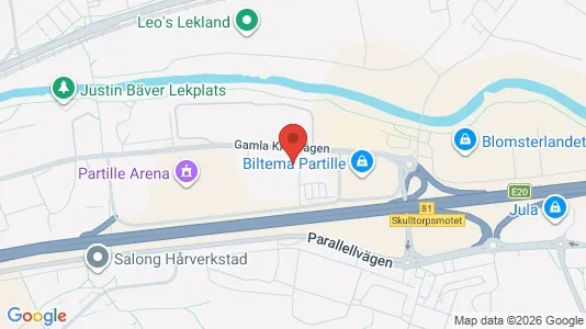 Lägenheter till salu i Partille - kort over placeringen
