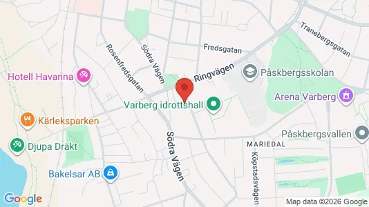 Lägenheter till salu i Varberg - kort over placeringen