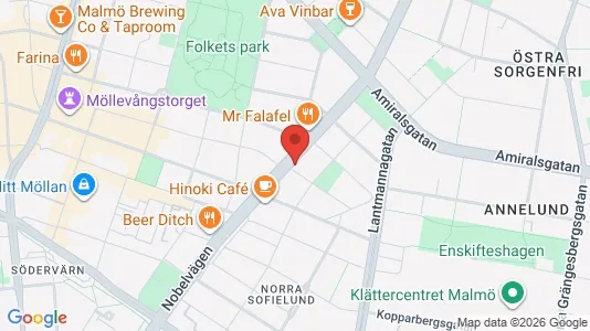Lägenheter till salu i Malmö Centrum - kort over placeringen
