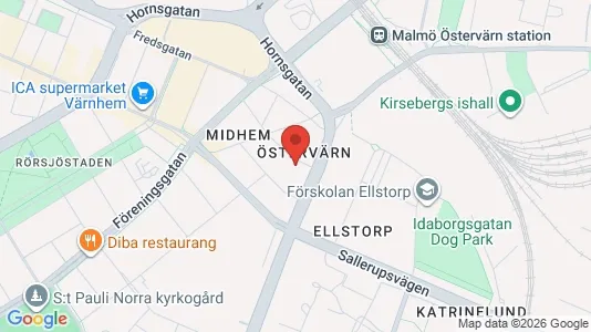Lägenheter till salu i Malmö Centrum - kort over placeringen
