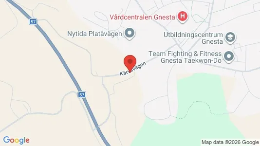 Lägenheter till salu i Gnesta - kort over placeringen
