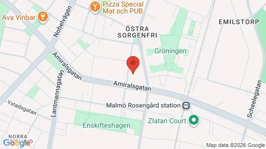 Lägenheter till salu i Malmö Centrum - kort over placeringen