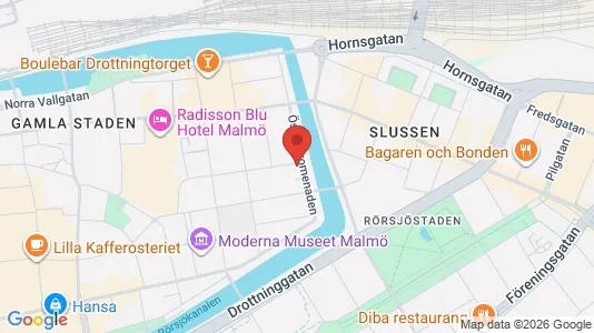 Lägenheter till salu i Malmö Centrum - kort over placeringen