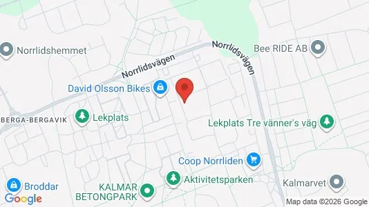 Lägenheter att hyra i Kalmar - kort over placeringen