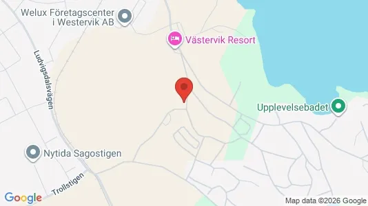 Bostadsrätter till salu i Västervik - kort over placeringen