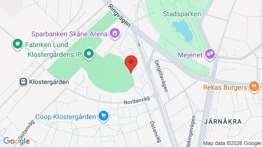Bostadsrätter till salu i Lund - kort over placeringen