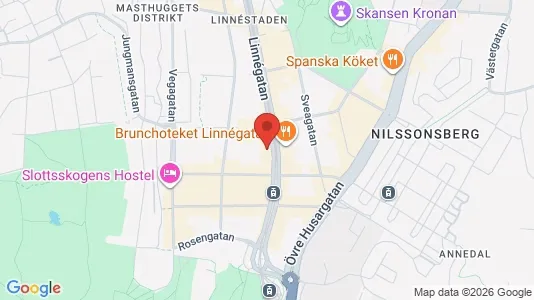 Lägenheter till salu i Majorna-Linné - kort over placeringen