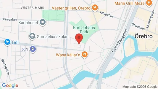 Lägenheter till salu i Örebro - kort over placeringen