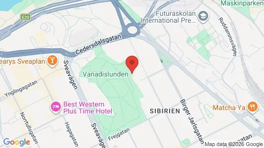 Lägenheter till salu i Vasastan - kort over placeringen