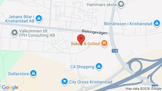 Lägenheter att hyra i Kristianstad - kort over placeringen