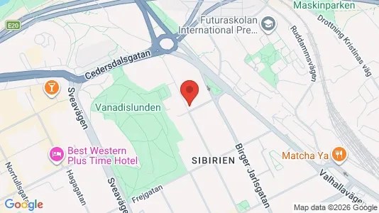 Lägenheter till salu i Vasastan - kort over placeringen