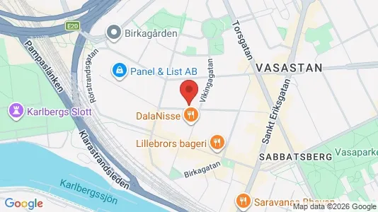 Lägenheter till salu i Vasastan - kort over placeringen