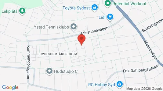 Lägenheter till salu i Ystad - kort over placeringen