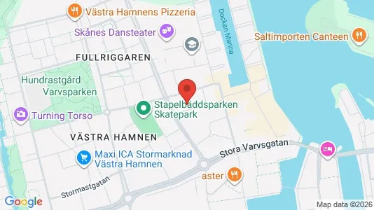 Lägenheter till salu i Malmö Centrum - kort over placeringen