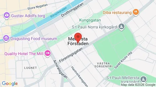 Lägenheter till salu i Malmö Centrum - kort over placeringen