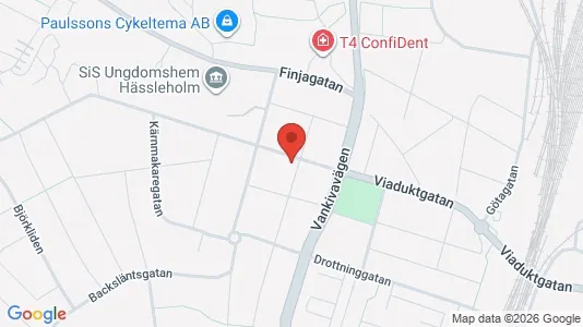 Bostadsrätter till salu i Hässleholm - kort over placeringen