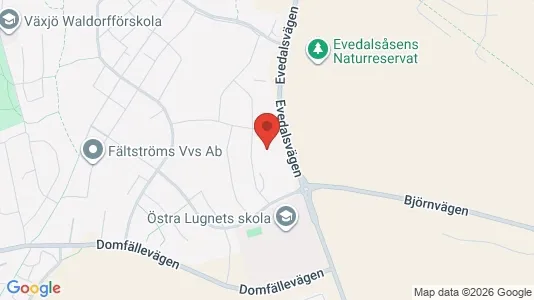 Lägenheter att hyra i Växjö - kort over placeringen