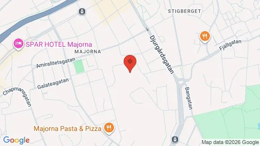 Bostadsrätter till salu i Majorna-Linné - kort over placeringen