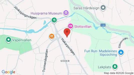 Bostadsrätter till salu i Jönköping - kort over placeringen