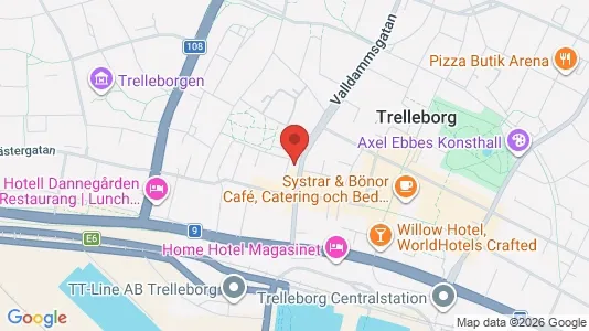 Bostadsrätter till salu i Trelleborg - kort over placeringen