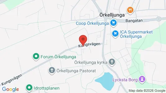 Bostadsrätter till salu i Örkelljunga - kort over placeringen