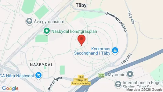 Lägenheter till salu i Täby - kort over placeringen