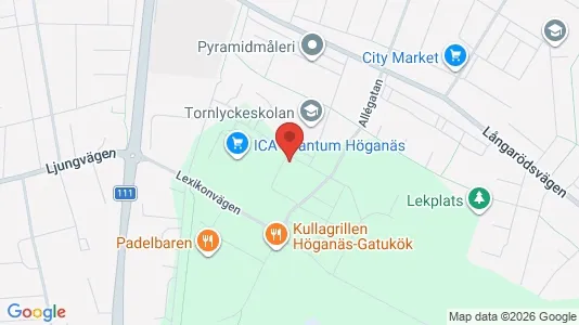 Lägenheter att hyra i Höganäs - kort over placeringen