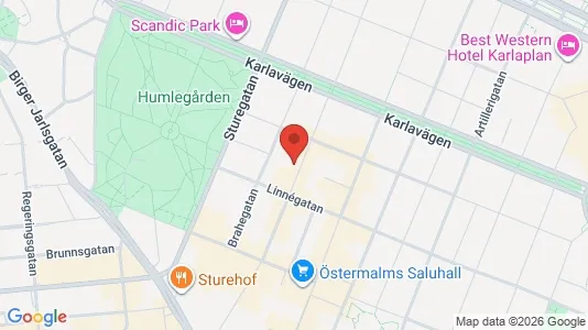 Lägenheter att hyra i Östermalm - kort over placeringen