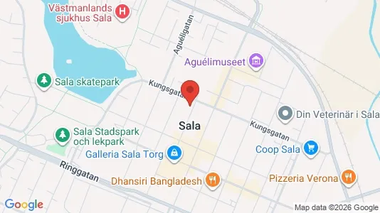Lägenheter att hyra i Sala - kort over placeringen