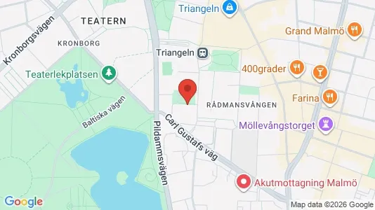 Lägenheter till salu i Malmö Centrum - kort over placeringen
