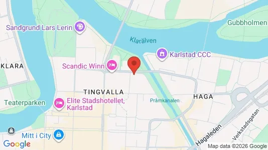 Lägenheter till salu i Karlstad - kort over placeringen