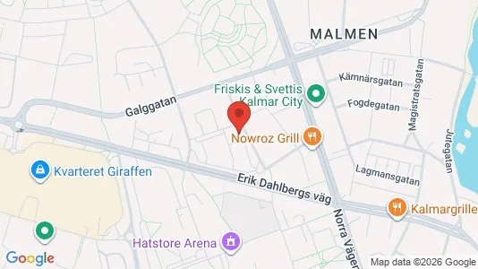 Lägenheter till salu i Kalmar - kort over placeringen