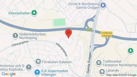 Lägenheter att hyra i Norrköping - kort over placeringen