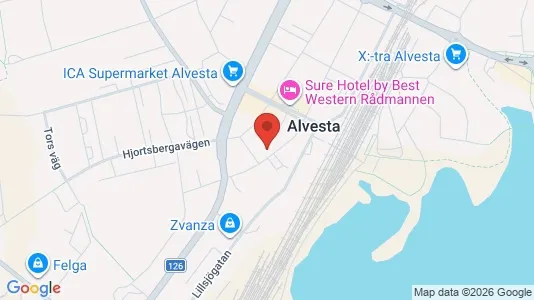 Lägenheter att hyra i Alvesta - kort over placeringen