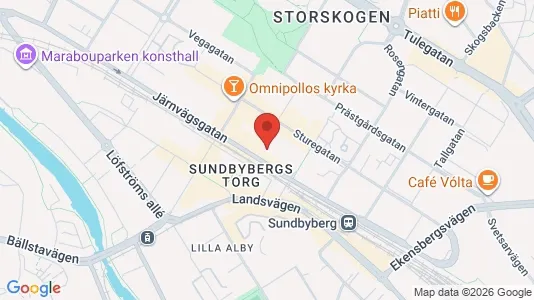 Bostadsrätter till salu i Sundbyberg - kort over placeringen