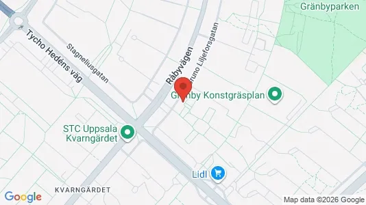 Lägenheter att hyra i Uppsala - kort over placeringen