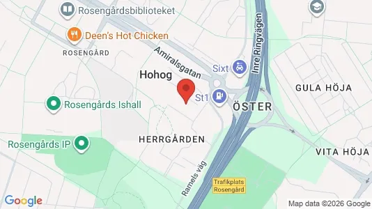 Lägenheter att hyra i Rosengård - kort over placeringen