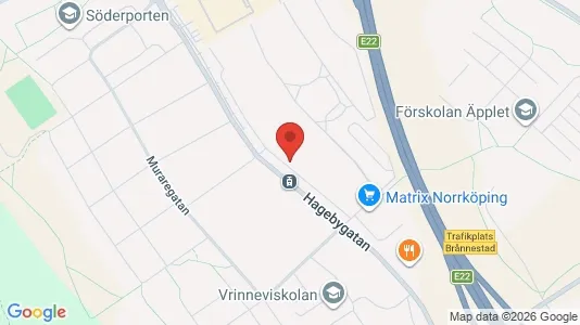 Lägenheter att hyra i Norrköping - kort over placeringen