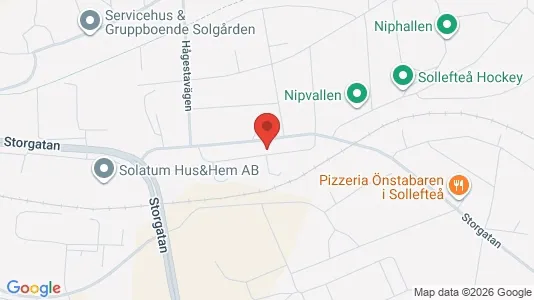 Lägenheter att hyra i Sollefteå - kort over placeringen