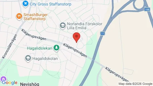 Bostadsrätter till salu i Staffanstorp - kort over placeringen