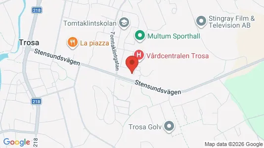 Bostadsrätter till salu i Trosa - kort over placeringen