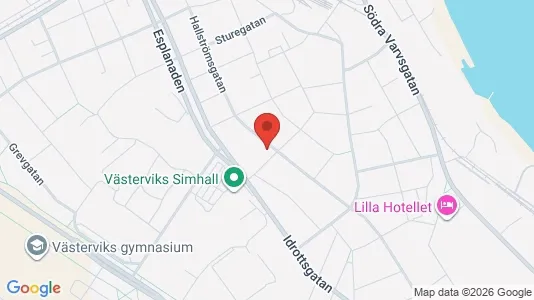 Bostadsrätter till salu i Västervik - kort over placeringen