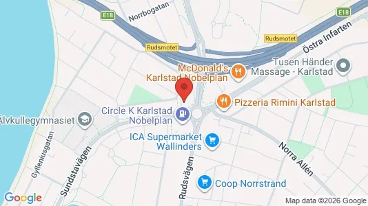 Lägenheter till salu i Karlstad - kort over placeringen