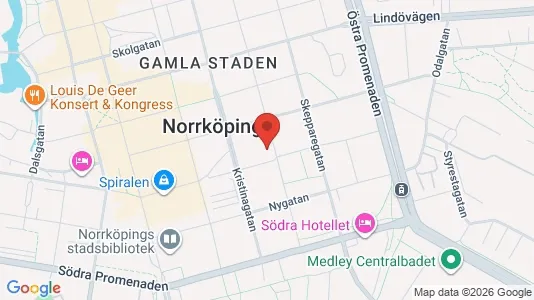 Lägenheter att hyra i Norrköping - kort over placeringen