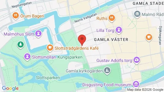 Bostadsrätter till salu i Malmö Centrum - kort over placeringen