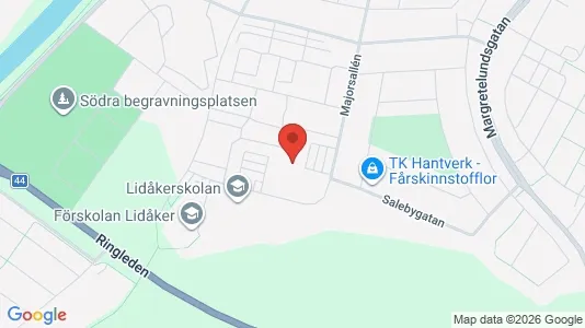 Bostadsrätter till salu i Lidköping - kort over placeringen